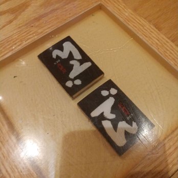 matchbox - Matchboxes embedded in the table! Excellent touch! - Pizza Near Me - Washington, DC, District of Columbia