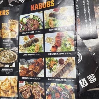 Kabob Fusion - Menu - Mediterranean Near Me - Fremont, California