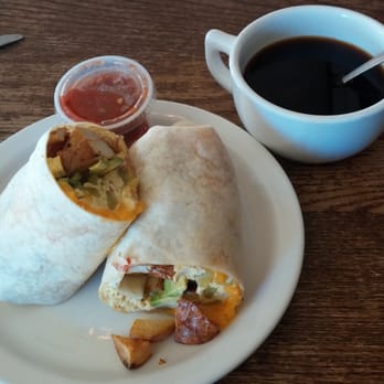 Monkey Business Cafe - Ortega breakfast burrito with coffee - Sandwiches Near Me - Fullerton, California Monkey Business Cafe - Ortega breakfast burrito with coffee - Sandwiches Near Me - Fullerton, California