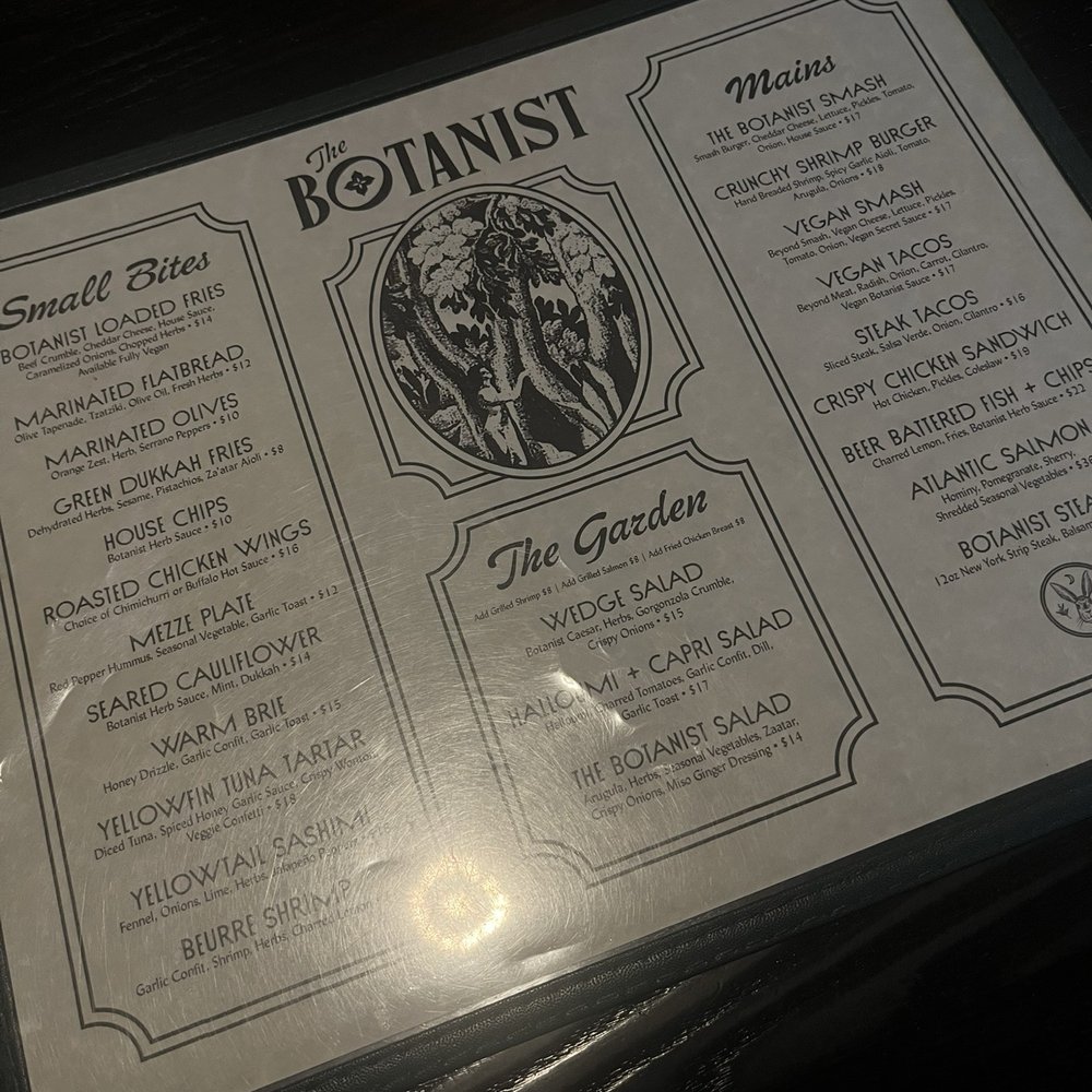 The Botanist - Menu - Cocktail Bars Near Me - Bakersfield, California The Botanist - Menu - Cocktail Bars Near Me - Bakersfield, California