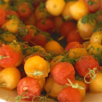 Killa Bites - Melon Skewers with Basil Vinaigrette - Caterers Near Me - Ridgefield, Washington