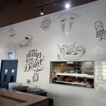 D Spot Dessert Cafe - Dessert wall by the kitchen - Desserts Near Me - Kanata, Ontario