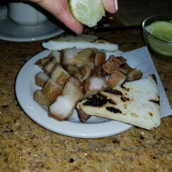 Los Antojos Restaurant - Chicharrón picado and arepa - Colombian Near Me - Miami, Florida