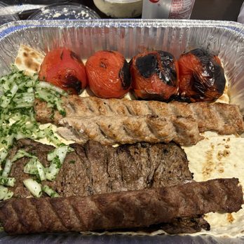 Moon Mart Kabab - Soltani Plate Chicken Kabab Plate - Middle Eastern Near Me - Glendale, California Moon Mart Kabab - Soltani Plate Chicken Kabab Plate - Middle Eastern Near Me - Glendale, California
