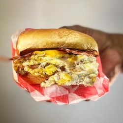 Taste Budz - Bacon, Egg and Cheese breakfast sandwich!!