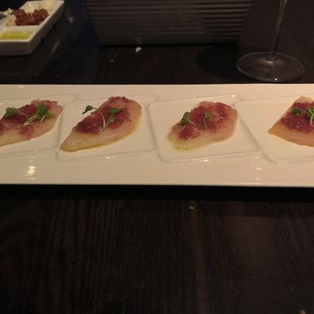 Scarpetta - Yellowfin tuna crudo with chili oil - Italian Near Me - Las Vegas, Nevada Scarpetta - Yellowfin tuna crudo with chili oil - Italian Near Me - Las Vegas, Nevada