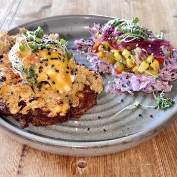 Haptik 2 - Stormont - Pulled chicken on corn fritters - Cafes Near Me - Belfast, BFS Haptik 2 - Stormont - Pulled chicken on corn fritters - Cafes Near Me - Belfast, BFS