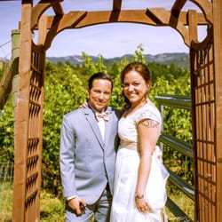 Steph's bespoke wedding suit in the smokey blue Italian wool and cashmere in herringbone and stripe combo fabric.