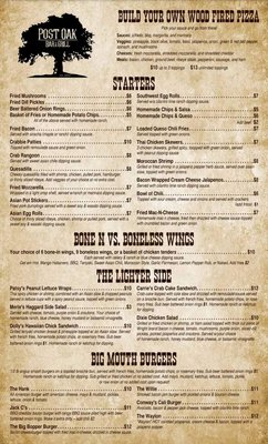 Menu photo 5 Post Oak Bar & Grill La Grange, TX Menu photo 5 Post Oak Bar & Grill La Grange, TX