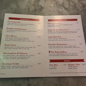 Ravish Off Ocean - Christmas Drink Menu - American Near Me - Lantana, Florida