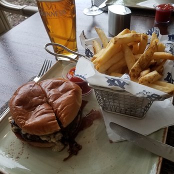Rohr's - Tonight's dinner. Black and Blue burger. - Breakfast & Brunch Near Me - Notre Dame, Indiana