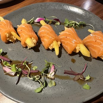Chomp Rockin' Sushi - Mango salmon - Sushi Bars Near Me - Fullerton, California Chomp Rockin' Sushi - Mango salmon - Sushi Bars Near Me - Fullerton, California