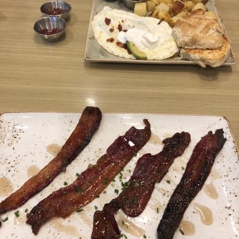 First Watch - Million Dollar Bacon with Bacado Omelet & Potatoes - Breakfast & Brunch Near Me - Carmel, Indiana First Watch - Million Dollar Bacon with Bacado Omelet & Potatoes - Breakfast & Brunch Near Me - Carmel, Indiana