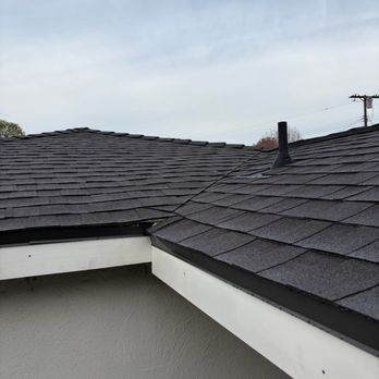 Carbon Remodeling - New Roof. Charcoal Grey, matching jacks and black metal edge - General Contractors Near Me Carbon Remodeling - New Roof. Charcoal Grey, matching jacks and black metal edge - General Contractors Near Me