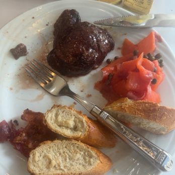 Fogo de Chão - Smoked salmon bread and freshly cut Picanha - Brazilian Near Me - Denver, Colorado
