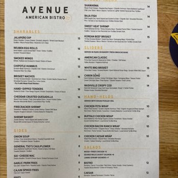 Avenue American Bistro - Menu - Sports Bars Near Me - Wayne, Michigan Avenue American Bistro - Menu - Sports Bars Near Me - Wayne, Michigan