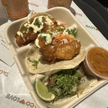 Taco Love - 3 Taco Combo (Mahi Mahi, Shrimp, Carne Asada) - Tacos Near Me - Davie, Florida Taco Love - 3 Taco Combo (Mahi Mahi, Shrimp, Carne Asada) - Tacos Near Me - Davie, Florida