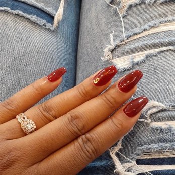Perfect Nails & Spa - Classic deep red nails. - Nail Salons Near Me - San Leandro, California