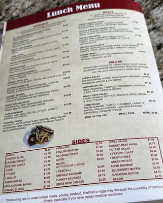 Menu photo 2 Beach Cafe Myrtle Beach, SC Menu photo 2 Beach Cafe Myrtle Beach, SC