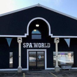Spa World - New sign on the building!