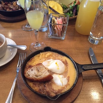 Lido - The White Polenta with poached eggs, truffle oil, mushroom ragout, and Parmesan. Delicious! - Italian Near Me - New York, New York Lido - The White Polenta with poached eggs, truffle oil, mushroom ragout, and Parmesan. Delicious! - Italian Near Me - New York, New York