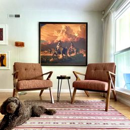 5ft wide canvas stretched and framed to perfection