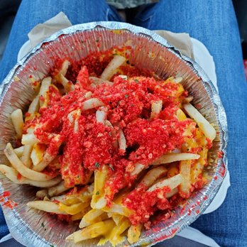 Zero Degrees - Flamin hot cheeto cheese fries, 5 bucks - Bubble Tea Near Me - Eugene, Oregon