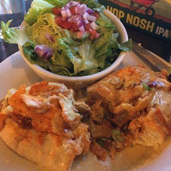 Uinta Brewing - Buffalo chicken philly sub with a side salad. Really tasty!! - Brewpubs Near Me - Salt Lake City, Utah