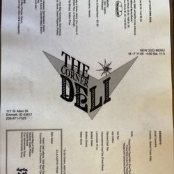 The Corner Deli - Menu