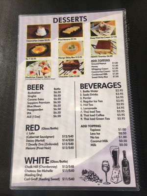 Menu photo 8 Thai St Cafe Las Vegas, NV