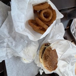 Number 4 with onion rings.
