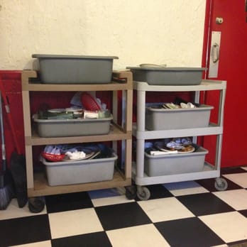 Amy's Cafe - This sat next to the section I sat in. I understand that tables need to be bussed but customers shouldn't eat next to this. - Diners Near Me - Riverside, California