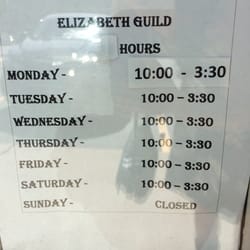 Elizabeth Guild - Here are their summer hours!