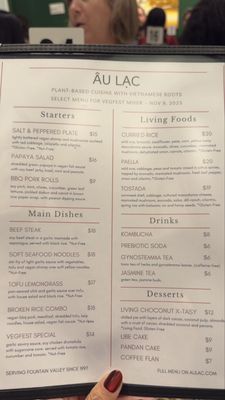 Menu photo 2 Au Lac Fountain Valley, CA