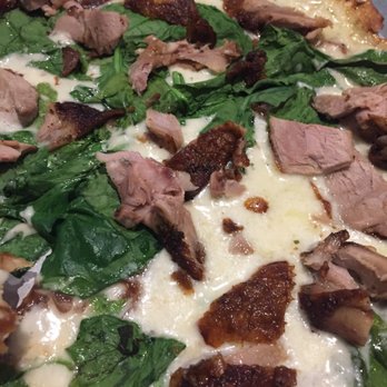 HS Green - close up of the delicious duck pizza - Salad Near Me - Houston, Texas