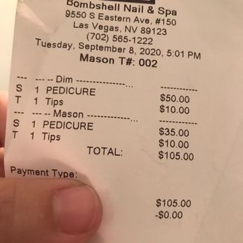 Bombshell Nail & Spa - $50 gel pedi $35 reg pedi totally worth the money - Nail Salons Near Me - Las Vegas, Nevada Bombshell Nail & Spa - $50 gel pedi $35 reg pedi totally worth the money - Nail Salons Near Me - Las Vegas, Nevada