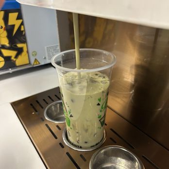 Sweet Bamboo Boba - Matcha boba tea in the making. We added lychee star jelly and regular boba pearls and didn't add any syrup. Delish!!! - Bubble Tea Near Me - Severna Park, Maryland Sweet Bamboo Boba - Matcha boba tea in the making. We added lychee star jelly and regular boba pearls and didn't add any syrup. Delish!!! - Bubble Tea Near Me - Severna Park, Maryland