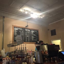 Crema Coffee Bar - Menu. Simple and classic
