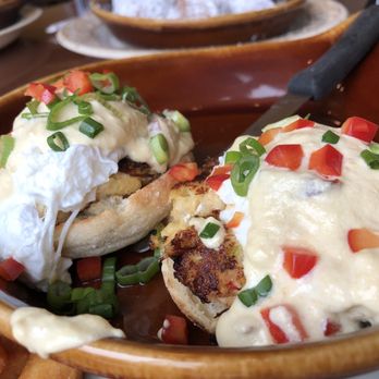Another Broken Egg Cafe - Crab Cake Benedict - Breakfast & Brunch Near Me - Dunwoody, Georgia