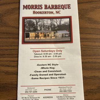 Morris Barbeque - Contact info - Barbeque Near Me - Hookerton, North Carolina Morris Barbeque - Contact info - Barbeque Near Me - Hookerton, North Carolina