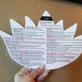 Thai Bloom! - HH menu - bring reading glasses! Prices starting at $3.95 and up. HH twice a day & all day Sunday! - Thai Near Me - Portland, Oregon Thai Bloom! - HH menu - bring reading glasses! Prices starting at $3.95 and up. HH twice a day & all day Sunday! - Thai Near Me - Portland, Oregon