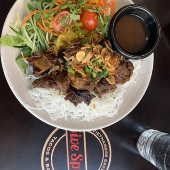 5ive Spice - Braised short rib over vermicelli noodles - Vietnamese Near Me - New York, New York