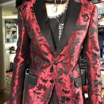 Premiere Tuxedo - Red and black tux - Sewing & Alterations Near Me - Oak Park, Michigan Premiere Tuxedo - Red and black tux - Sewing & Alterations Near Me - Oak Park, Michigan