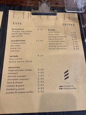 Menu photo 3 Etiquette Coffee Los Angeles, CA