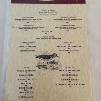 Sandpiper Restaurant - Menu - New American Near Me - White Stone, Virginia