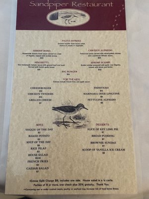 Menu photo 4 Sandpiper Restaurant White Stone, VA