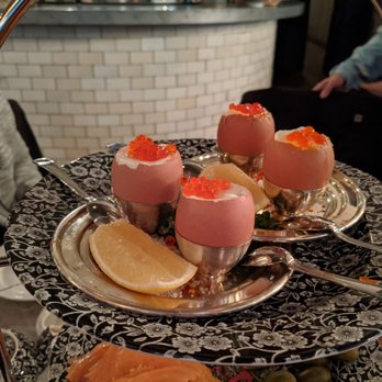 The Allis - The Allis Tower for four - poached egg with fish roe - Lounges Near Me - Chicago, Illinois