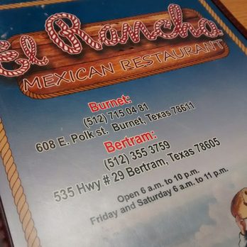 El Rancho - Mexican Near Me - Burnet, Texas