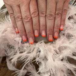 Empathy Nails - Builder gel nails with a French manicure.