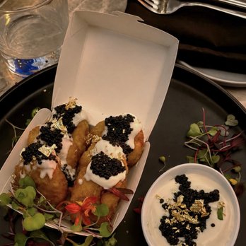 GAIA Supperclub - The Golden Nugget (Caviar-topped chicken nuggets) - Greek Near Me - Washington, DC, District of Columbia GAIA Supperclub - The Golden Nugget (Caviar-topped chicken nuggets) - Greek Near Me - Washington, DC, District of Columbia